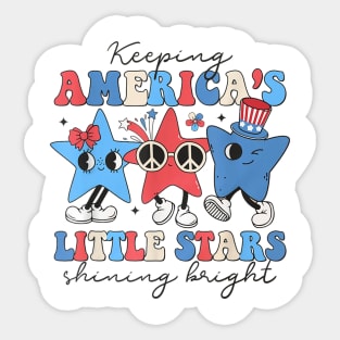 Pediatric Nurse 4th of July Little Stars Shining Bright Sticker